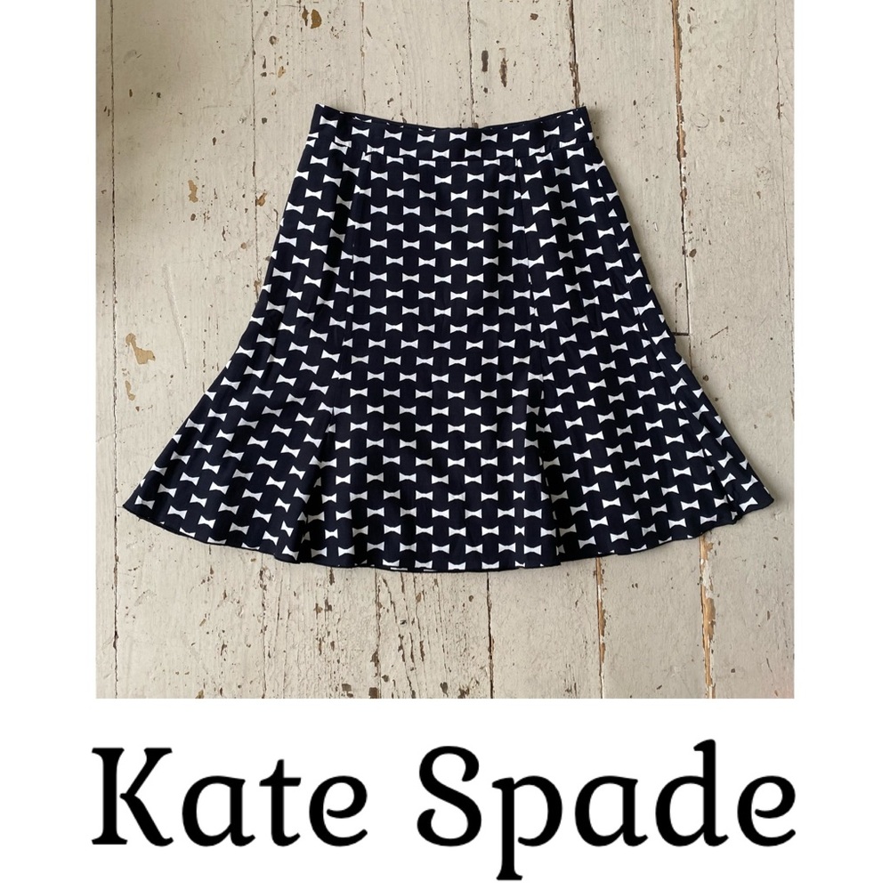 Kate Spade Silk Blend Flirty Flared Bowtie Skirt